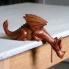 Hand-Carved Dragon from Recycled Wood
