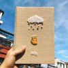 Cloud and Cat Embroidered Notebook