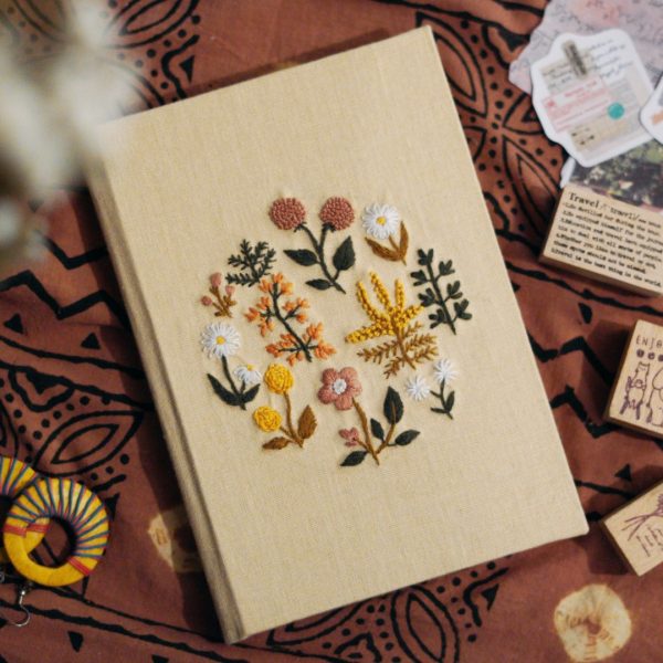 Flower Garden Embroidery Notebook