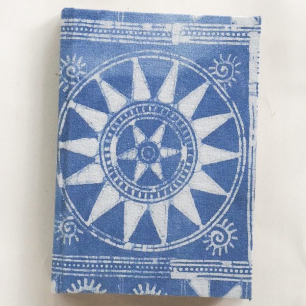Handmade Vintage Notebook A5, Natural Indigo Dye For Fabric Cover