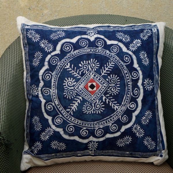 Indigo Dye Hmong Pillow Cover